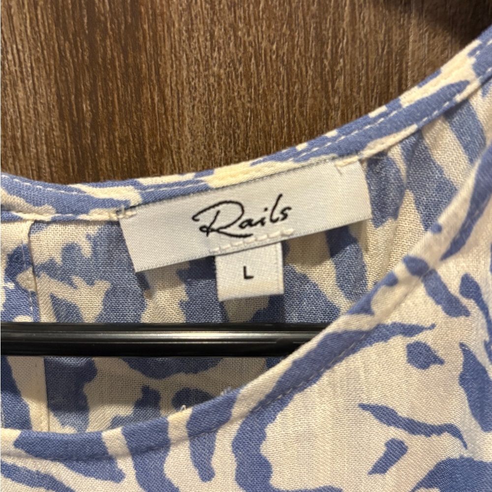 Rails Blue and Cream Floral Mini Dress